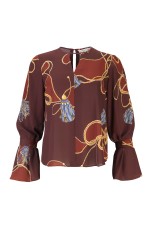 Túnica con estampado ecuestre