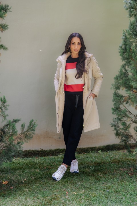 Reversible gabardine with light padding