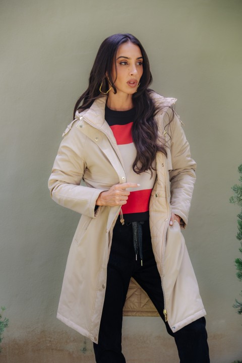Reversible gabardine with light padding