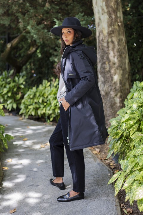 Reversible gabardine with light padding