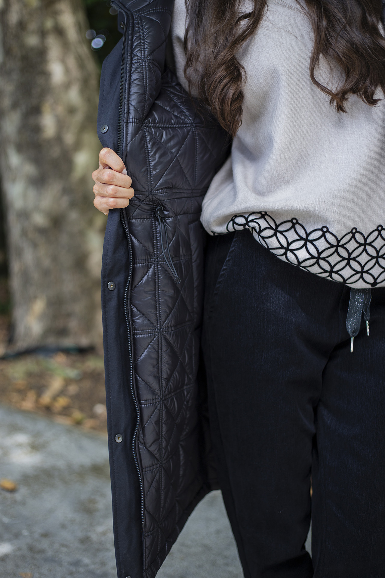 Reversible gabardine with light padding