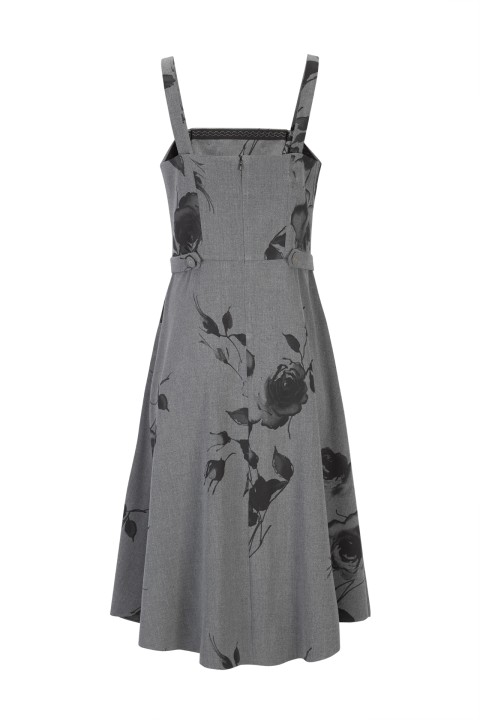 Vestido con corpi�o estampado floral
