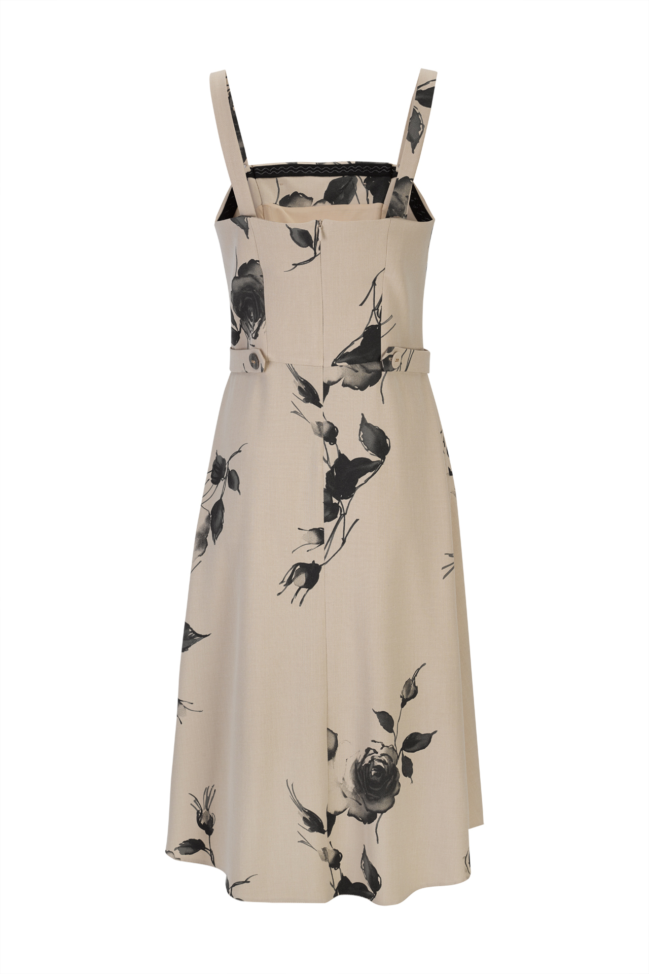 Vestido corpete estampado floral