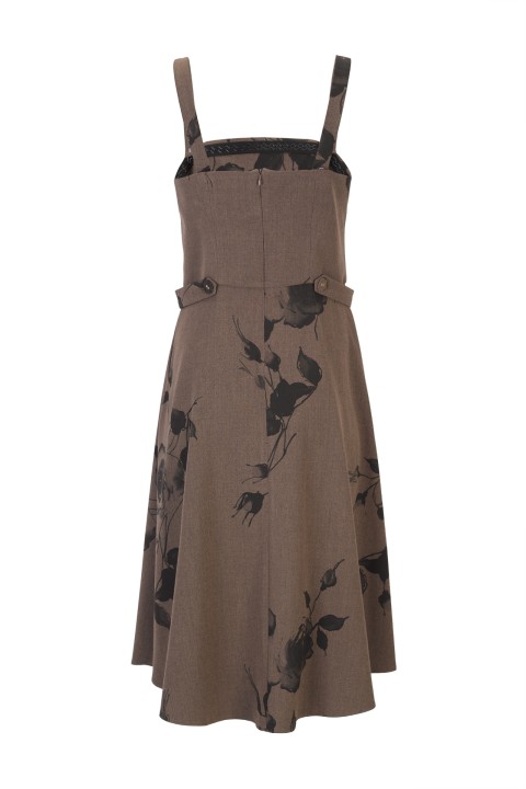 Vestido con corpi�o estampado floral