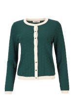 Knitted cardigan with heart-shaped buttons