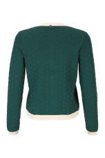 Knitted cardigan with heart-shaped buttons