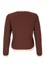 Knitted cardigan with heart-shaped buttons