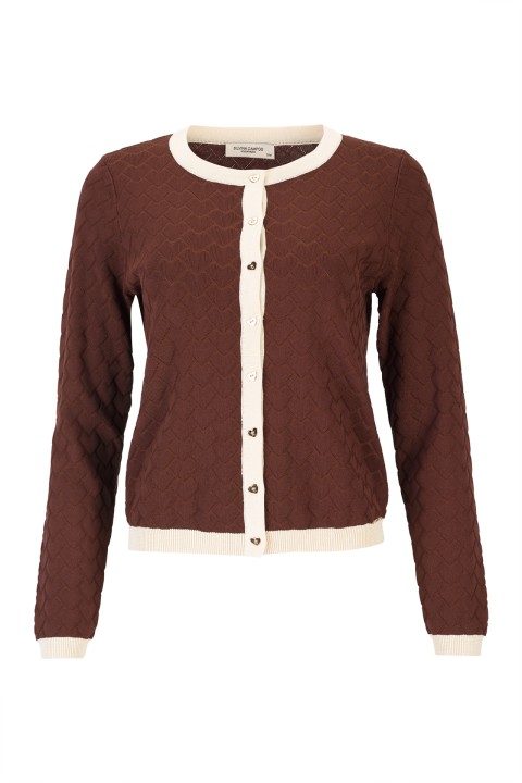 C�rdigan de punto con botones en forma de coraz�n