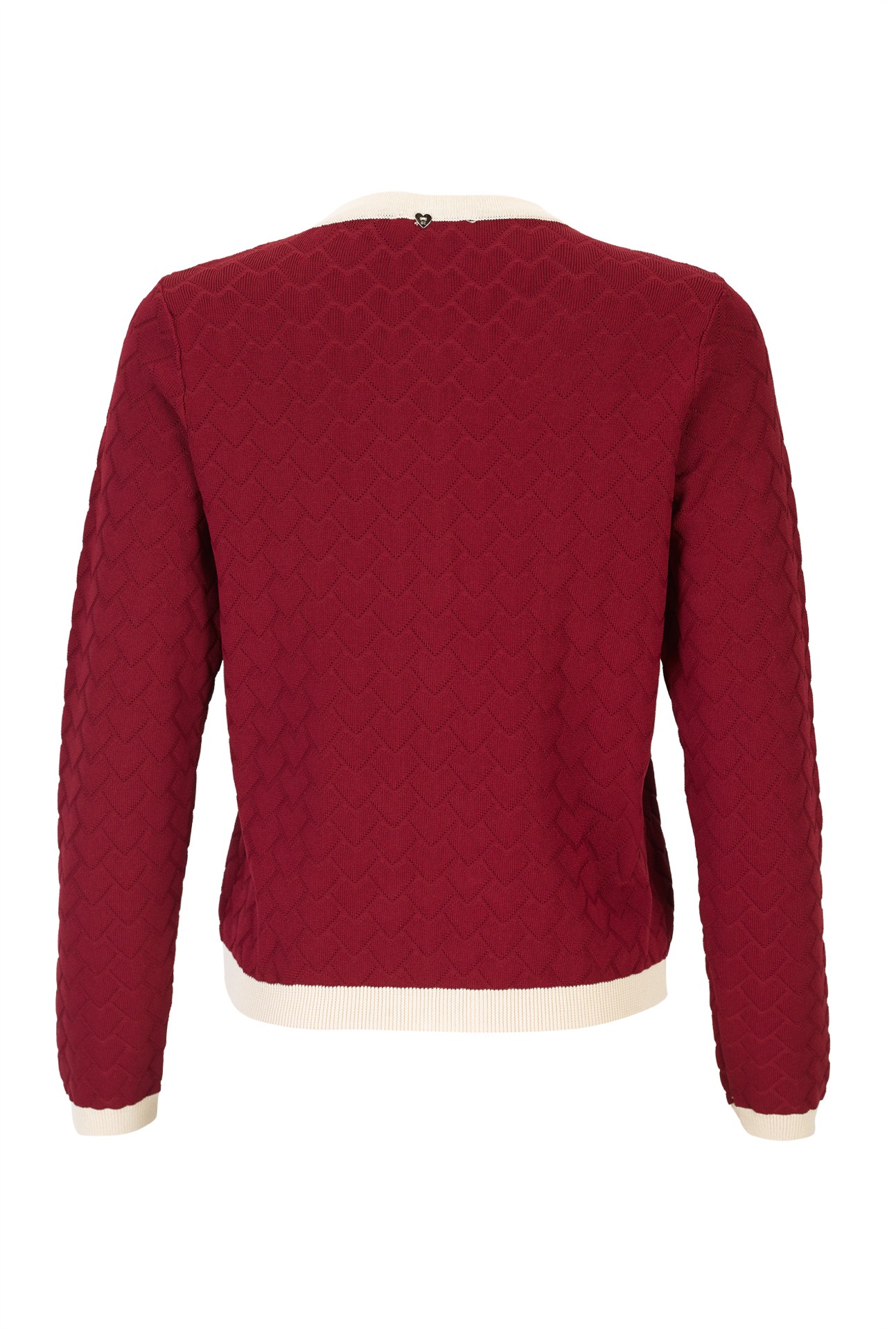 Knitted cardigan with heart-shaped buttons