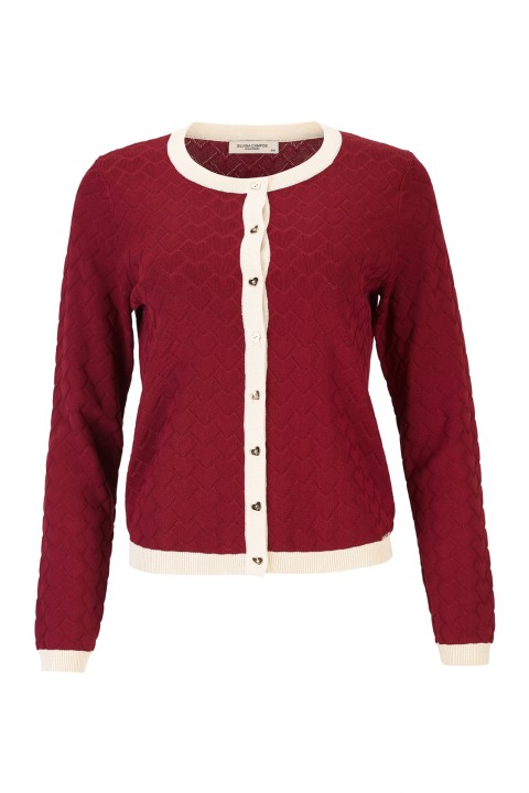 C�rdigan de punto con botones en forma de coraz�n