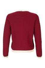Knitted cardigan with heart-shaped buttons