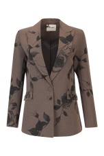 Blazer largo con ojales