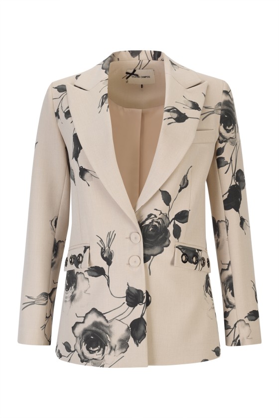 Blazer long à œillets