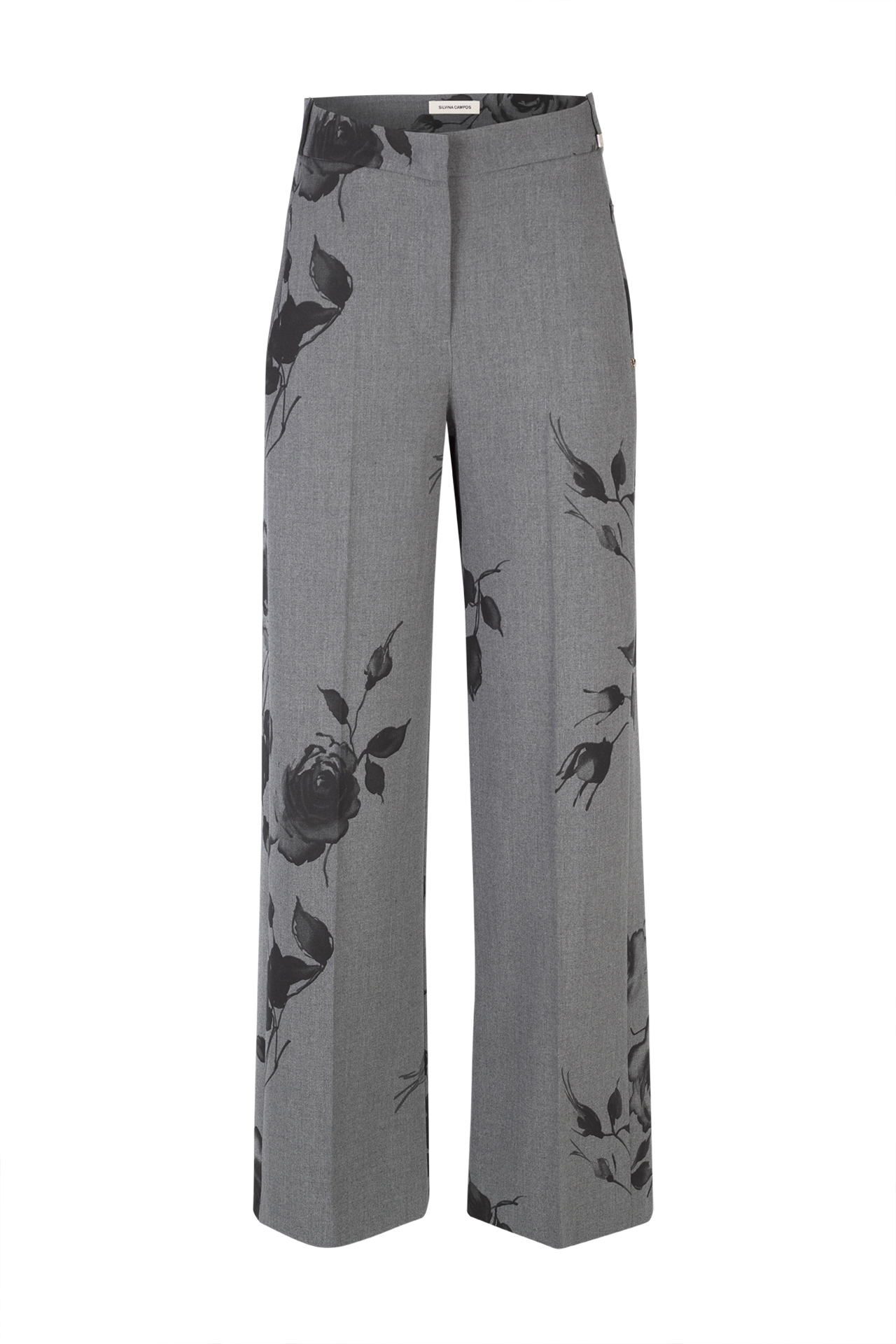 Calças pantalonas estampado floral