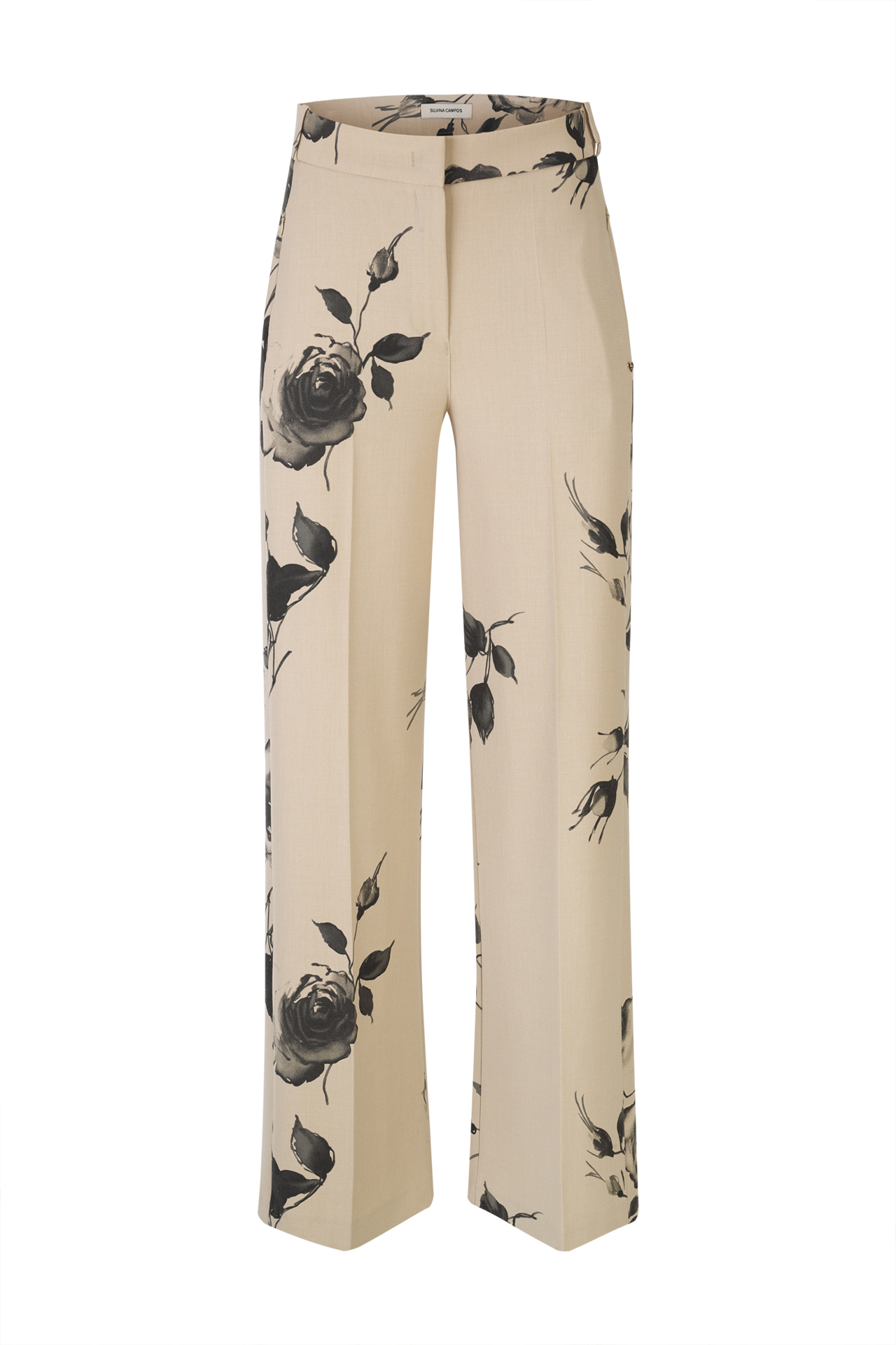Calças pantalonas estampado floral