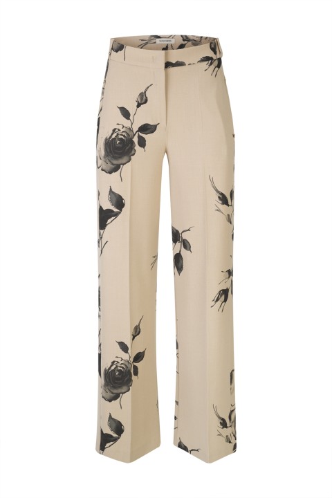 Calças pantalonas estampado floral Calças pantalonas estampado floral