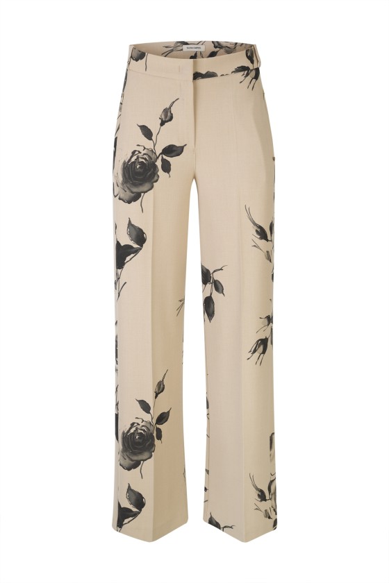 Calças pantalonas estampado floral