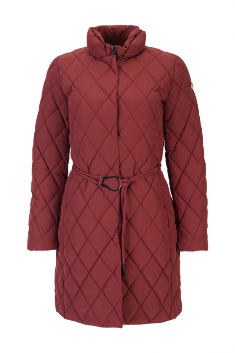 Parka acolchoada com cinto de fivela metálica Parka acolchoada com cinto de fivela metálica