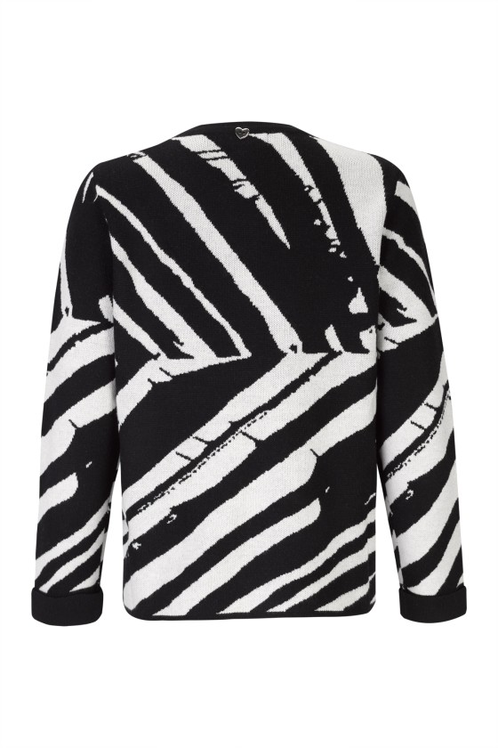 Camisola oversize com padrão zebra