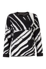 Camisola oversize com padrão zebra