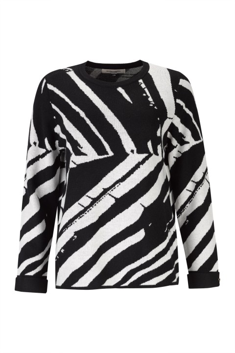 Camisola oversize com padr�o zebra