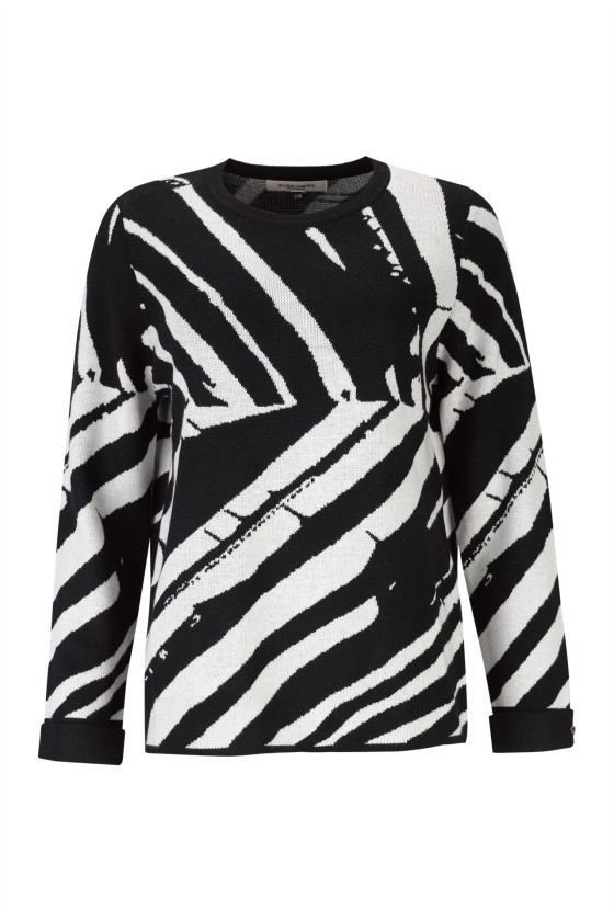 Camisola oversize com padrão zebra