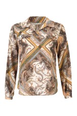 Paisley print tunic with flap pockets