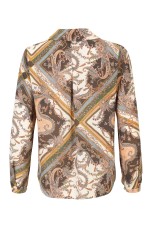 Paisley print tunic with flap pockets