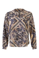 Paisley print tunic with flap pockets