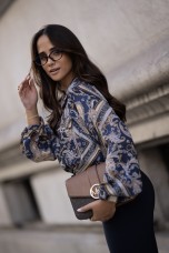 Paisley print tunic with flap pockets