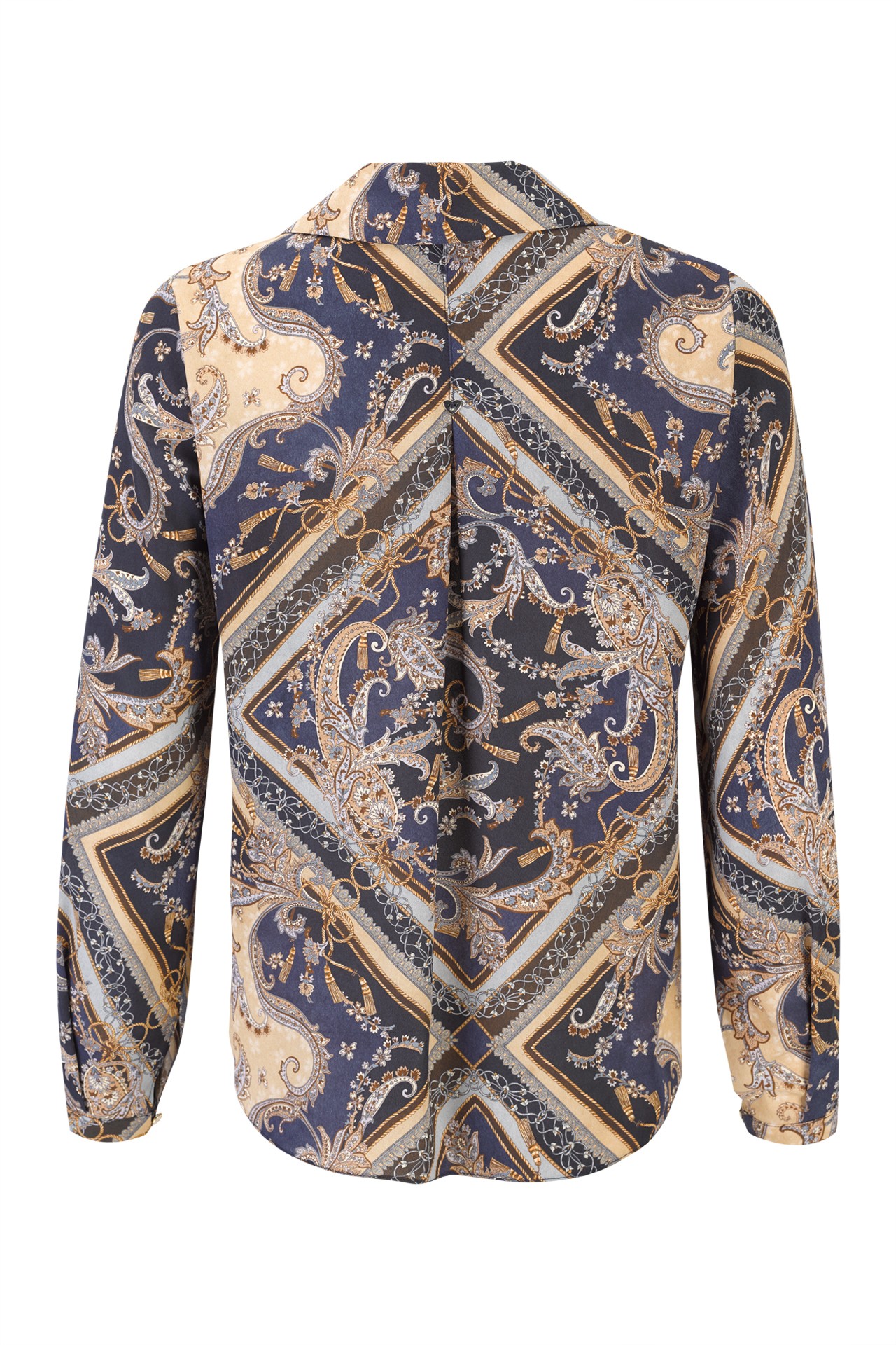 Paisley print tunic with flap pockets