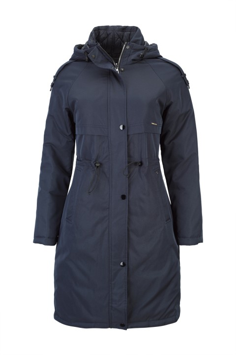 Reversible lightweight padded raincoat