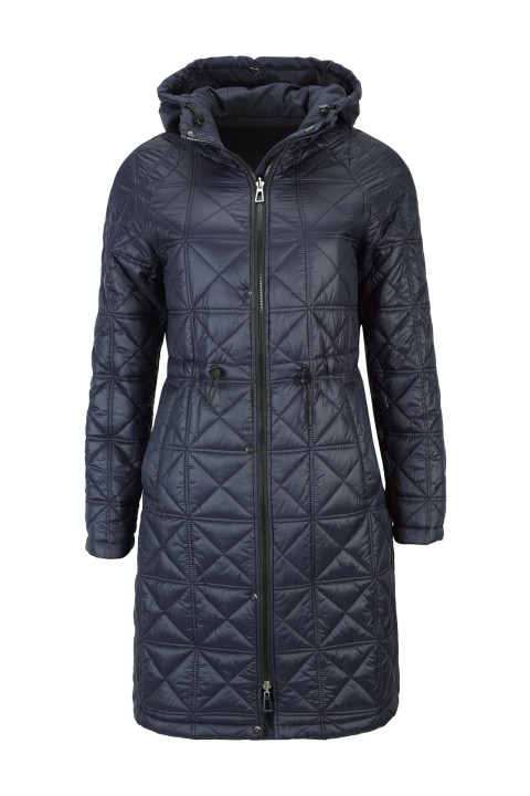 Reversible lightweight padded raincoat