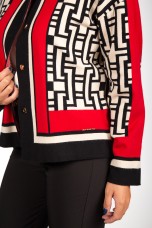 Geometric flared short jacket