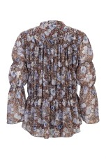 Blouse with elasticated ruching