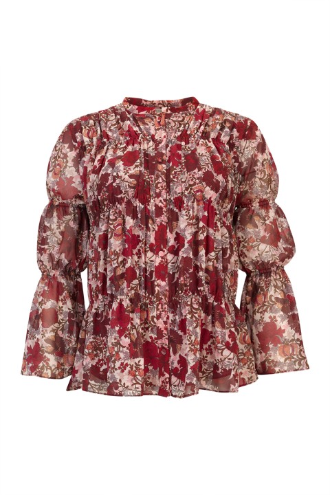 Blusa con fruncido el�stico