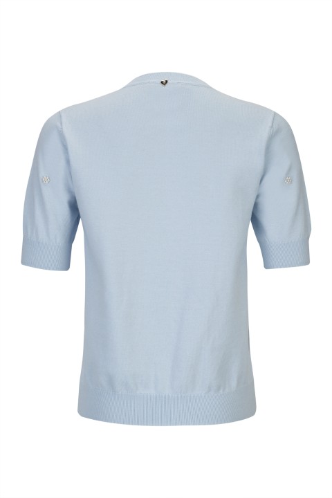 Camisola manga curta p�rolas