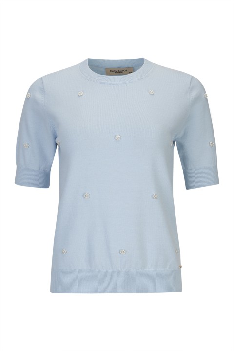Camisola manga curta p�rolas