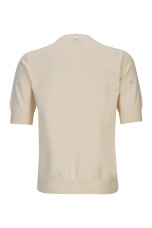 Short-sleeved blouse with pearls
