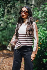 Striped knit sweater
