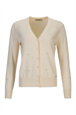 Knit cardigan with pearls