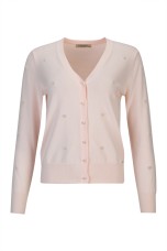 Knit cardigan with pearls