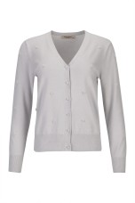 Knit cardigan with pearls