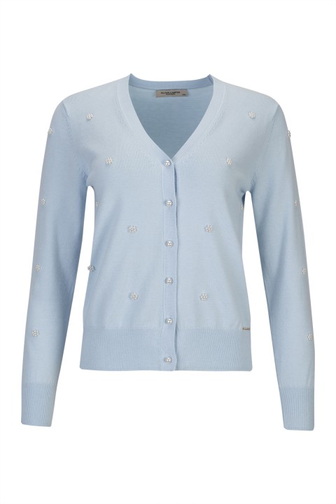 Casaco de malha com p�rolas