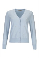 Knit cardigan with pearls
