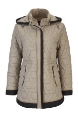 Parka acolchoada com capuz amovível