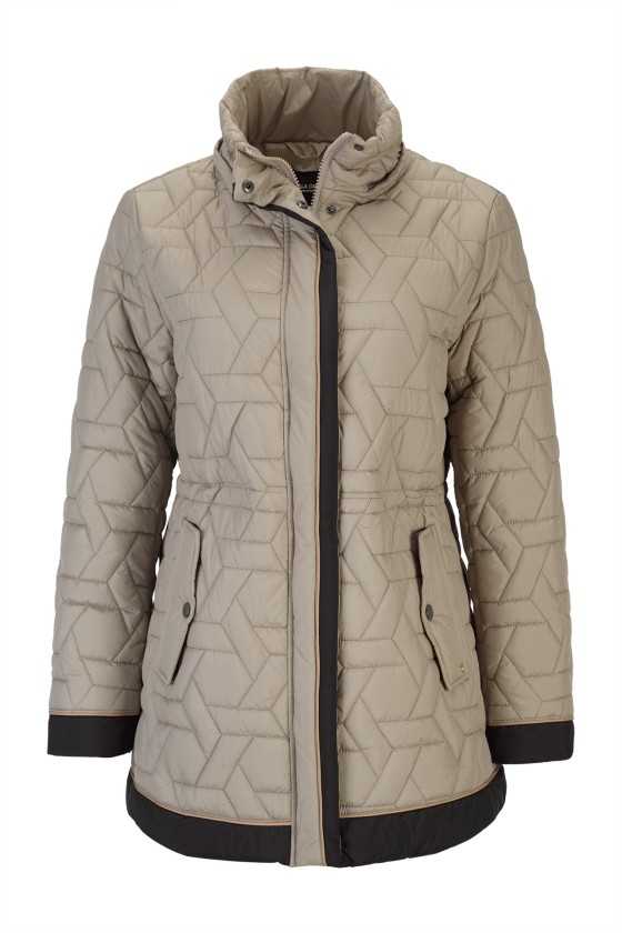 Parka acolchoada com capuz amovível