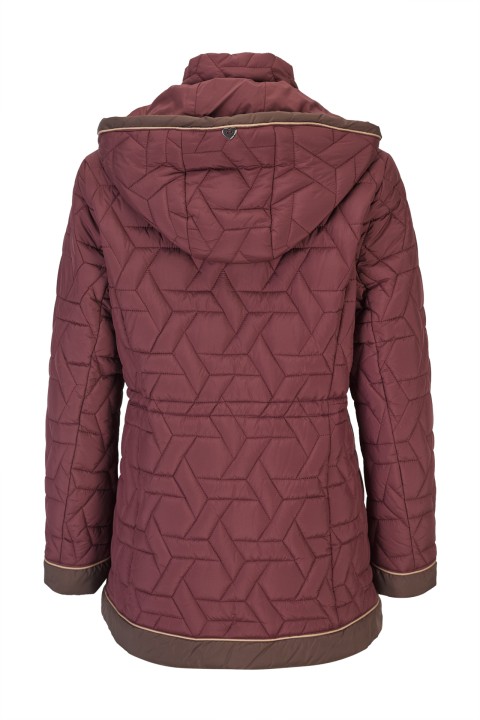 Quilted parka with removable hood