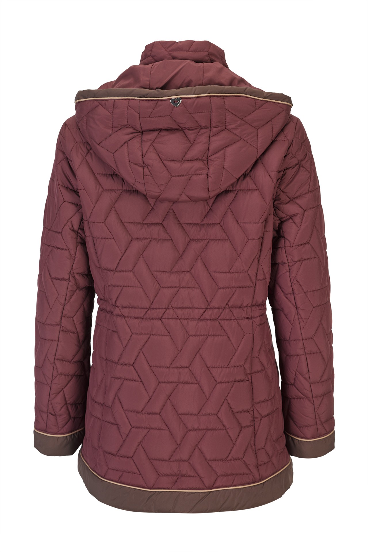 Quilted parka with removable hood