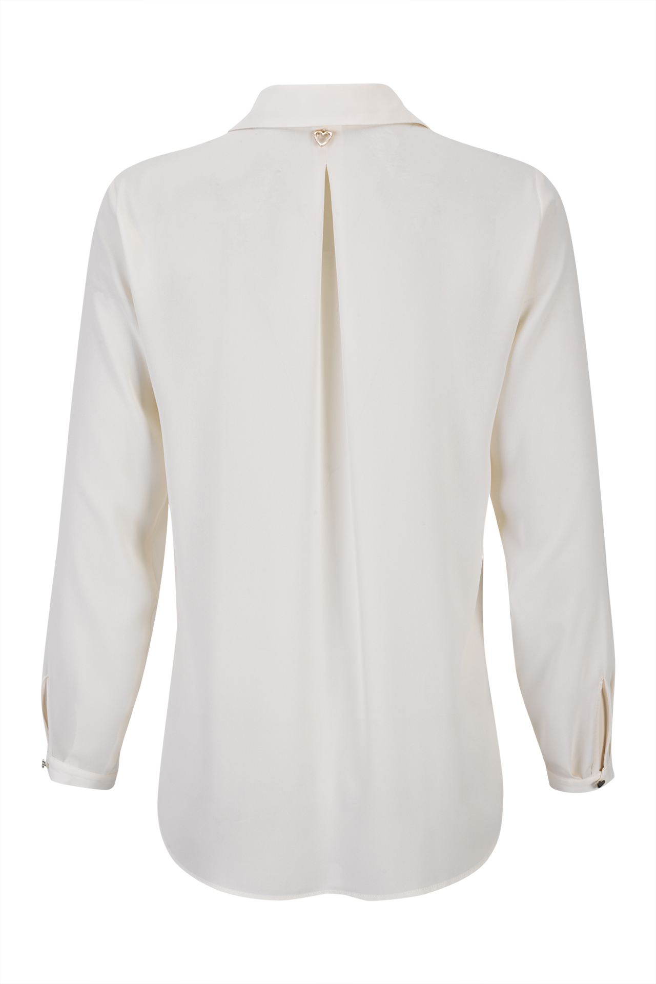 Cream blouse with a classic cut